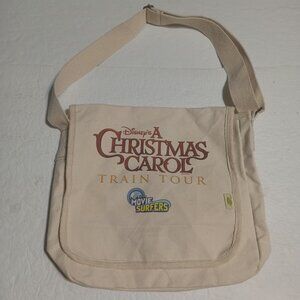 Disney A Christmas Carol Train Tour Canvas Shoulder Tote Bag